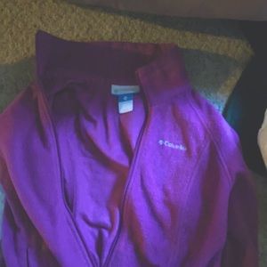 Purple Columbia zip up sweater size 14/16